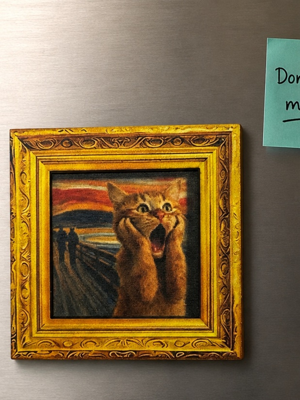 Cat “The Scream” Fridge Magnet